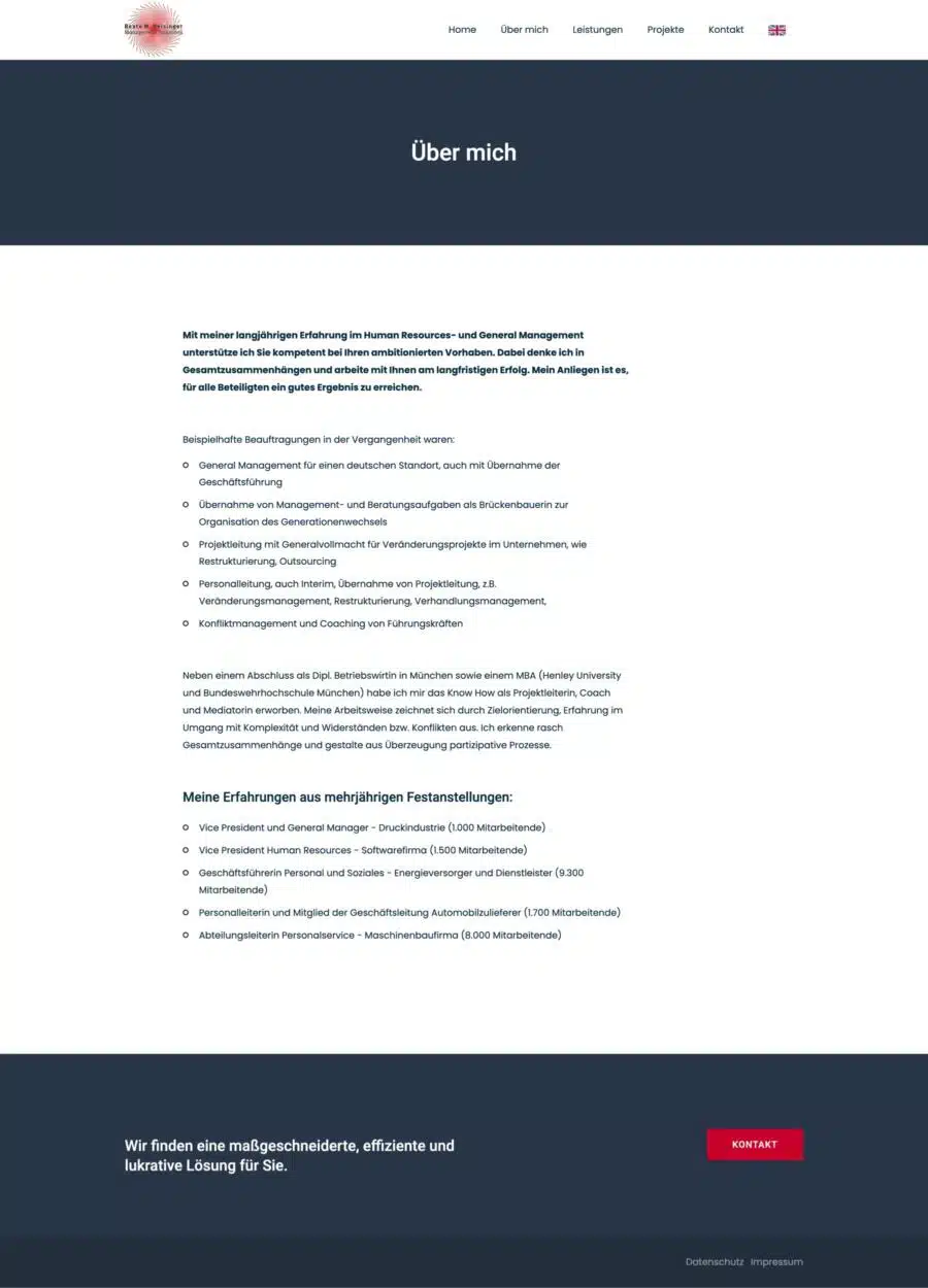Webdesign München für Consulting