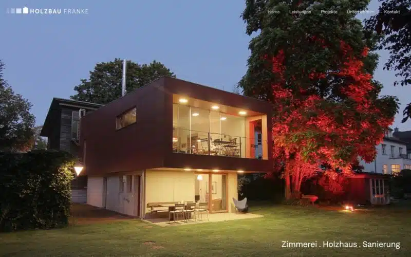 Webdesign München Handwerker Holzbau