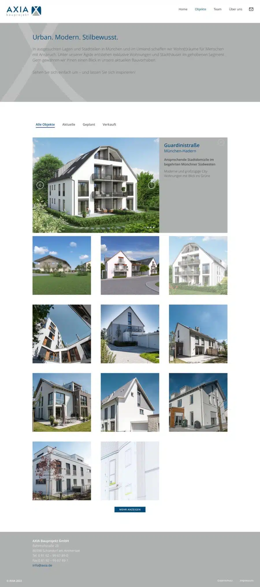 Webdesign München für Immobilienfirma