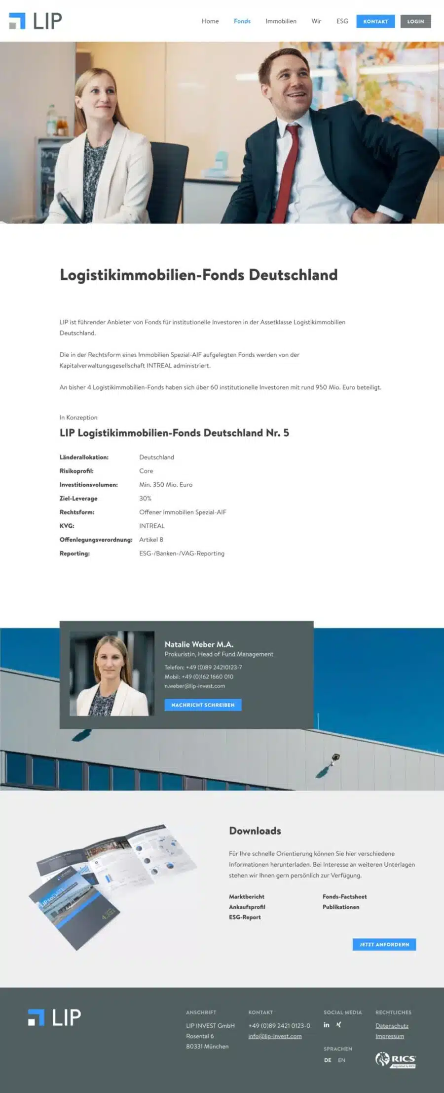 Webdesign München für Firmenwebsite