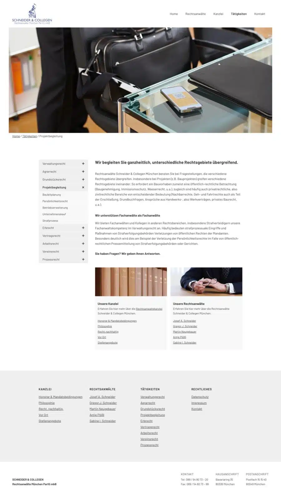 Webdesign München Kanzlei Rechtsanwälte