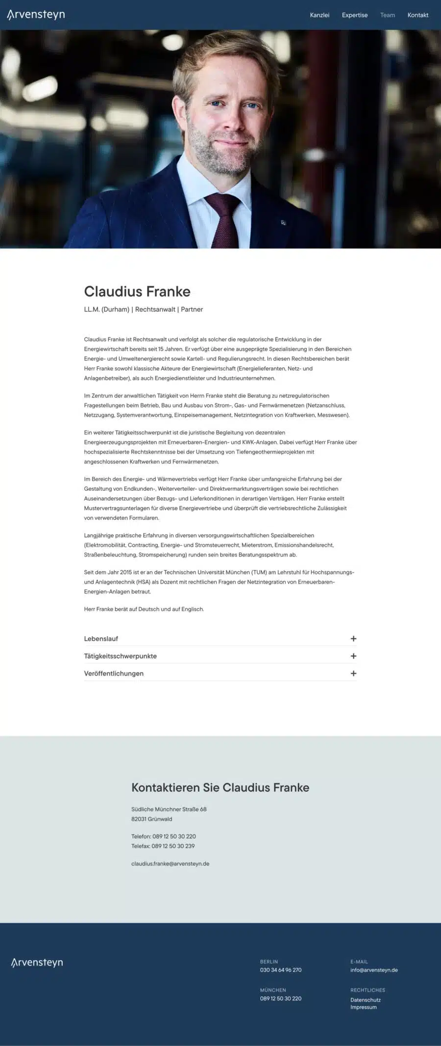 Webdesign München für Anwaltskanzlei