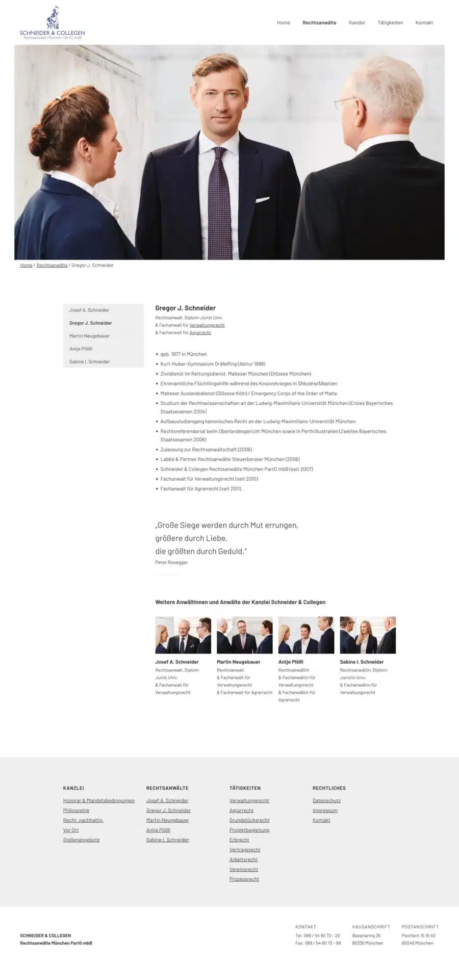 Webdesign München Kanzlei Rechtsanwälte