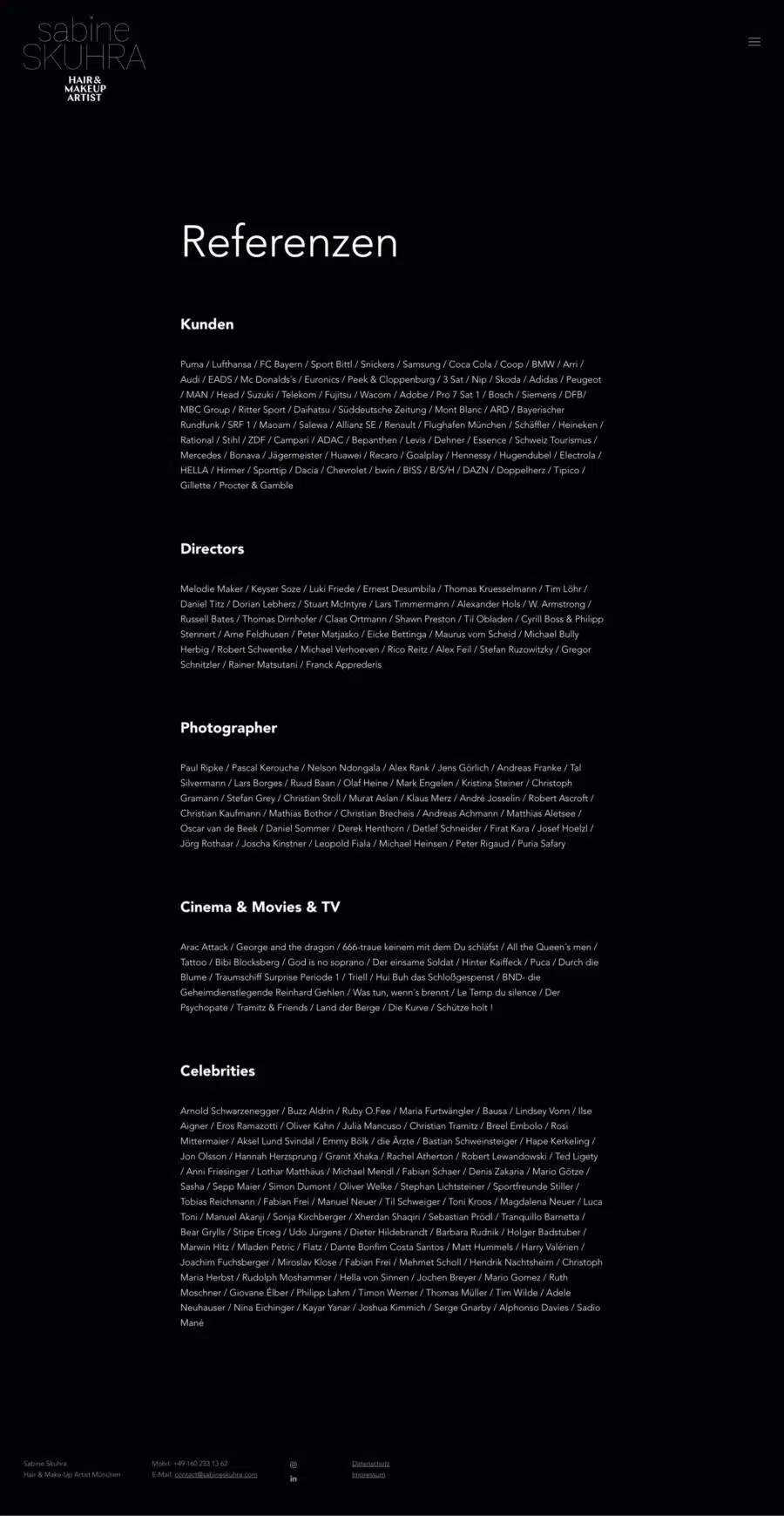 Webdesign München Makeup Artist