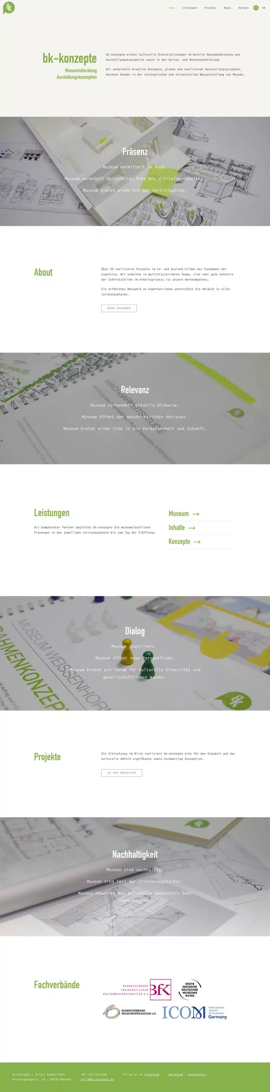 Webdesign München für Museumsberatung