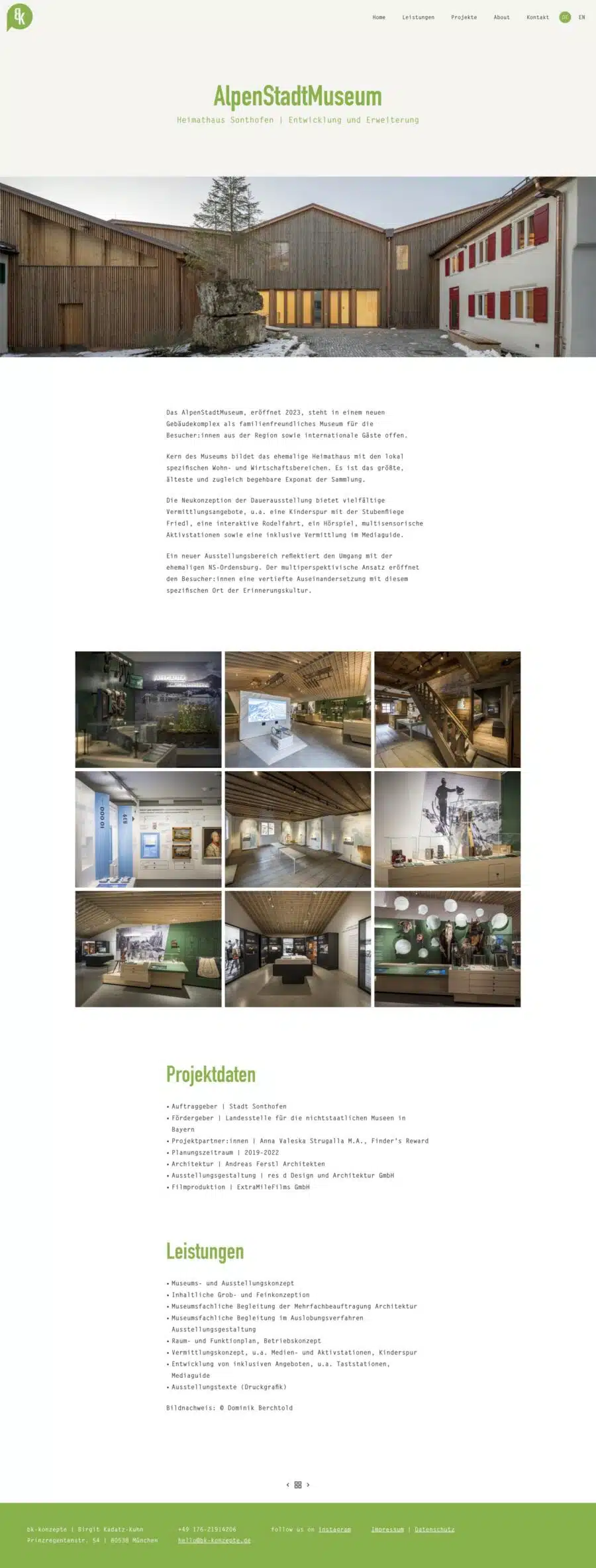 Webdesign München für Museumsberatung